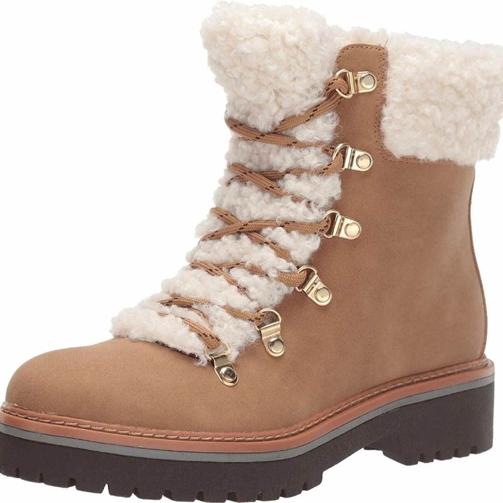 Tommy Hilfiger Brown Shearling Ankle Boots